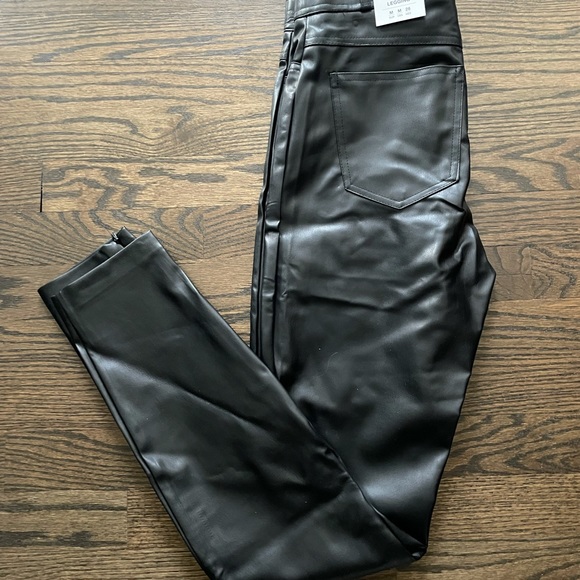 Zara Denim - NWT Zara Black Faux Leather Leggings